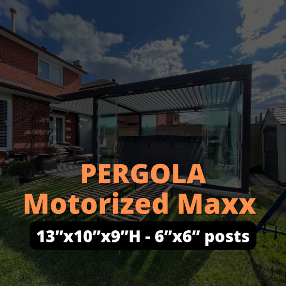 PERGOLA Motorized Maxx 13”x10”x9”H - 6”x6” posts